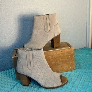 TOMS open toe booties